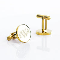 Engraved Round Name Cufflinks
